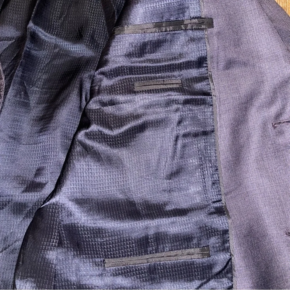 Emporio Armani G-Line Wool Blazer Slim-Fit Two-Button Men’s 54 Navy Blue